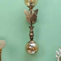 decorativeray Gold-Toned Abstract Shaped Metal Wall Lamp-image-66