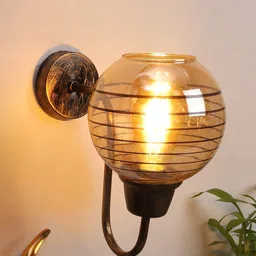 Foziq Gold-Toned Spherical Wall Lamp-image-23