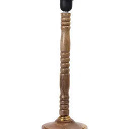 Aura White Printed Wood Contemporary Bell Shaped Table Lamp-image-27