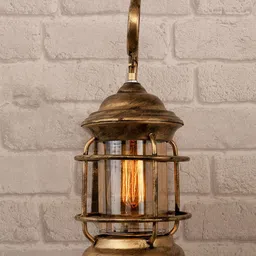 Homesake  Antique Gold Toned Oil Rubbed Wall Cage Lamp-image-20