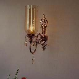Fos Lighting Copper-Toned Steel Wall Sconce With Translucent Glass Shade-picture-48