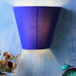 Devansh Blue Solid Cotton Wall Light Lamp-picture-23