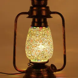 Devansh Multicoloured Mosaic Lantern Table Lamp-50
