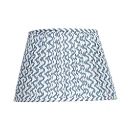 Lampenschirm India Blue Printed Cotton Traditional Frusturical Shaped Table Lamp Shade-30