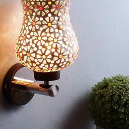 Devansh White Mosaic Glass Wall Mounted Lamp-image-89