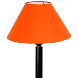 Aura Orange Wood Traditional Abstract Shaped Table Lamp-picture-1