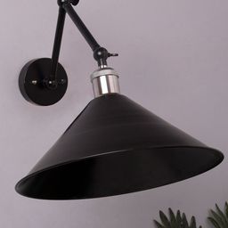 Homesake Nickel Edison Black 360 Barn Cone Shade Wall Lamp-image-48
