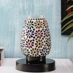 Devansh Multicolored Mosaic Table Lamp-20