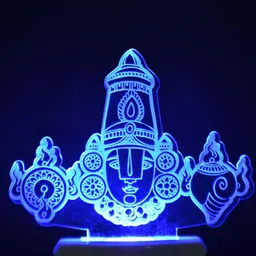 NMII White & Red Printed Temple  Acrylic 3D Illusion Plug Night Lamp-10