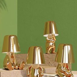THE ARTMENT Piece Of 4 Brown Thinker Lamps-28