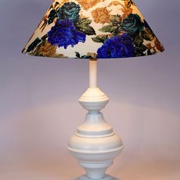 foziq White & Blue Solid Metal Table Lamps-20