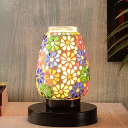 Devansh Multicolored Mosaic Table Lamp image 5