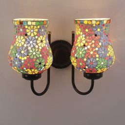 Devansh Multi Mosaic Glass Ceiling Lamp image 3