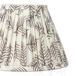 Lampenschirm India Grey Printed Cotton Traditional Frusturical Shaped Table Lamp Shade image 5