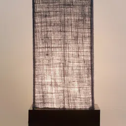 Devansh Blue Jute Table Lamp with Wood Base image 4