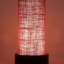 Devansh Maroon Solid Cylindrical Traditional Table Lamp with Shade image 4