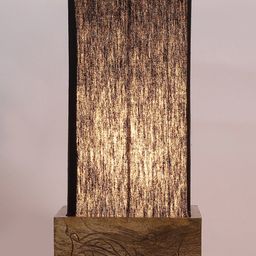 Devansh Black Solid Rectangular Traditional Table Lamp with Shade image 4