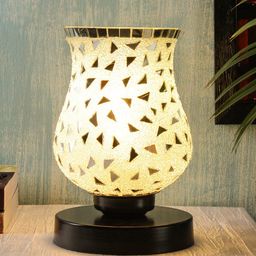 Devansh White Mosaic Table Lamp image 4