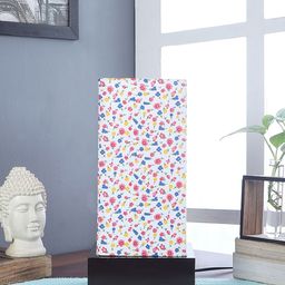 Devansh Multi Cotton Table Lamp with Wooden base image 4