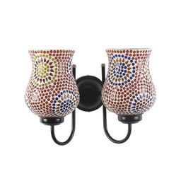 Devansh Multicoloured Mosaic Glass Wall Lamp image 2