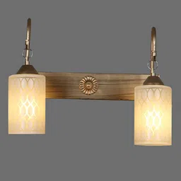 decorativeray White & Gold Toned Cylindrical Metal Wall Lamp image 3