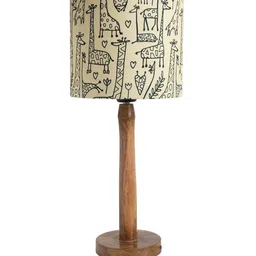 Homesake Multicolored Nordic Stick Printed Contemporary Table Lamp With Shade image 5