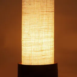 Devansh White Solid Cylindrical Traditional Table Lamp with Shade image 2