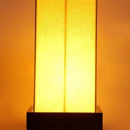 Devansh Yellow Contemporary Bedside Standard Table Lamp with Shade image 4