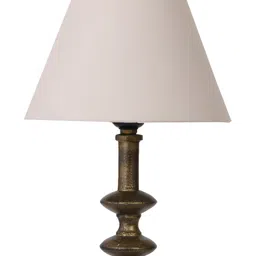 Lampenschirm India Cream-Coloured Cotton Traditional Frusturical Shaped Table Lamp Shade image 5