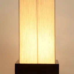 Devansh White Solid Rectangular Traditional Table Lamp with Shade image 5