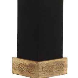 Devansh Black Solid Rectangular Traditional Table Lamp with Shade image 2