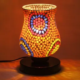 Devansh Multicolored Mosaic Table Lamp image 3