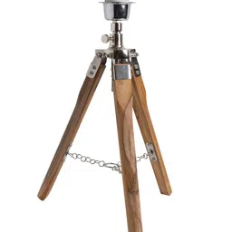 Homesake White & Brown Solid Tripod Table Lamp With Jute Shade image 5