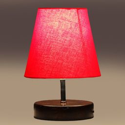 Devansh Red Textured Table Lamp image 5