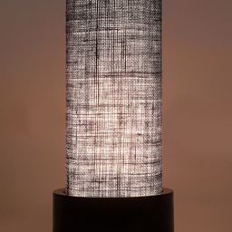 Devansh Blue & Black Solid Wooden Table Lamp with Jute Shade image 4