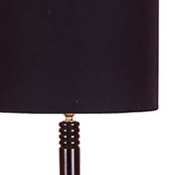 Devansh Black Solid Floor Lamp With Cotton Shade image 5