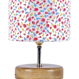 Devansh Multicoloured Printed Traditional Table Lamp With Jute Shade image 5