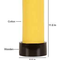 Devansh Yellow Contemporary Bedside Standard Table Lamp with Shade image 3