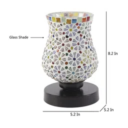 Devansh Multicolor Mosaic Mpatti Table Lamp image 3
