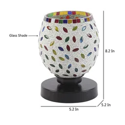 Devansh Multicoloured Mosaic Table Lamp image 2