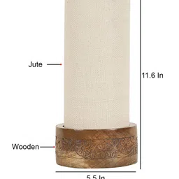 Devansh White Solid Cylindrical Traditional Table Lamp with Shade image 5