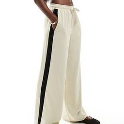 Pull On Trousers with Contrast Panel-image-90