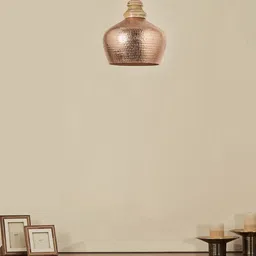 Fabindia Dhaani Textured Hammered Large Pendant Ceiling Lamp-image-1