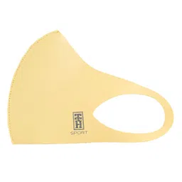 The Tie Hub Yellow Solid 1 Ply Outdoor Cloth Mask-picture-46
