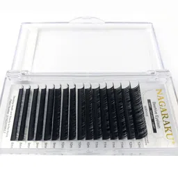 NAGARAKU Black Laser Beehive Longer Lasting 16 Rows Eyelash Extension - Curl C - 0.07/7-15 image 5