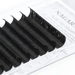NAGARAKU Black 12 Rows Easy Fanning Mega Volume Eyelash Extensions - Curl D - 0.05/12 image 2