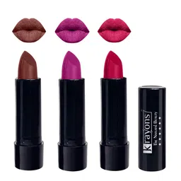 krayons Set Of 3 The Natural Beauty Matte Lipsticks - Brick Tone, French Rose, Pink Lips-13