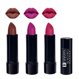 krayons Set Of 3 The Natural Beauty Matte Lipsticks - Brick Tone, French Rose, Angel Pink-57