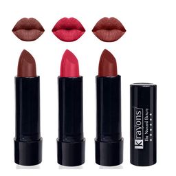 krayons Set Of 3 Cute Pop Waterproof & Moisturizing Matte Lipstick - 3.5 g Each-10