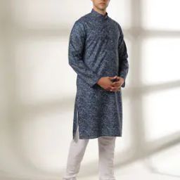 Paisley Print Slim Fit Long Kurta-picture-10